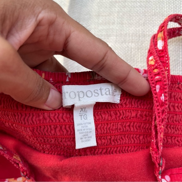 SOLD ❌ Red Floral Mini Skater Dress - Picture 7 of 12